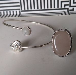 Moonstone Gemstone India Ring And Bracelet Set